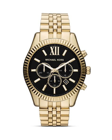 gold diamond michael kors watch men& 39|Michael Kors lexington watch men's.